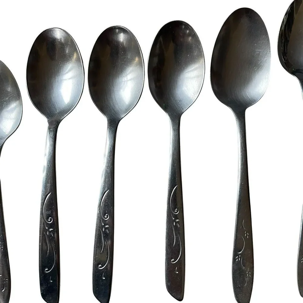 12 pc Silco MARDI GRAS Stainless International Silver MCM Knives‎ Spoons Forks